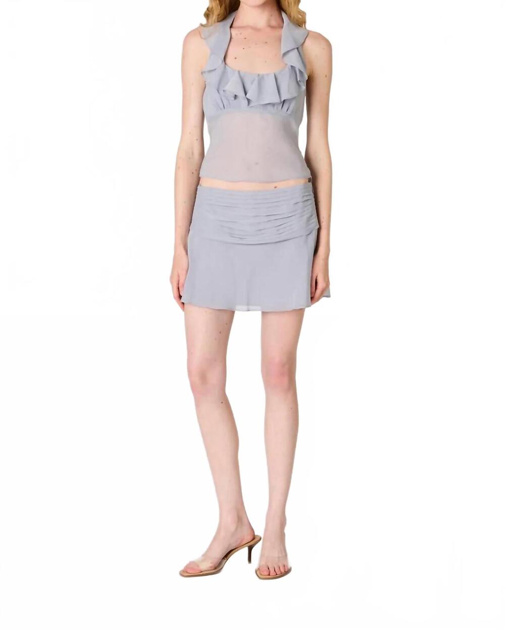 NEW NIA cassia mini skirt in french grey
